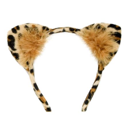 Widmann Uši leopard s chloupky na čelence