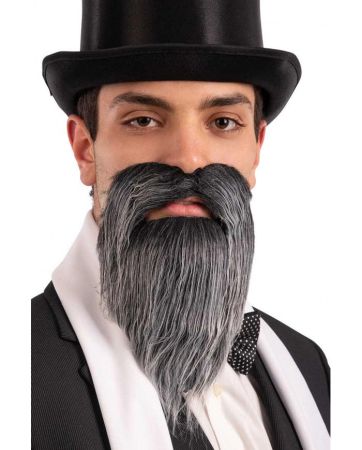 Carnival Toys Šedivý plnovous s knírem