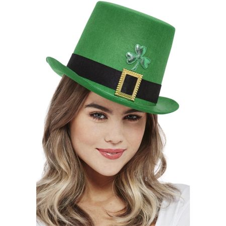 Smiffys Zelený cylindr  Patrick's day se stuhou