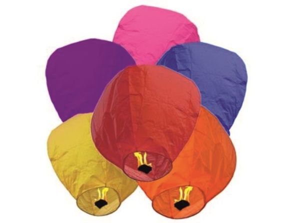Létající lampion štěstí 9244 mix barev