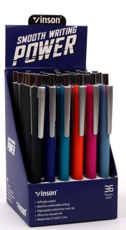 Kuličková tužka Vinson Power trojhranná N70 36ks Oil gel