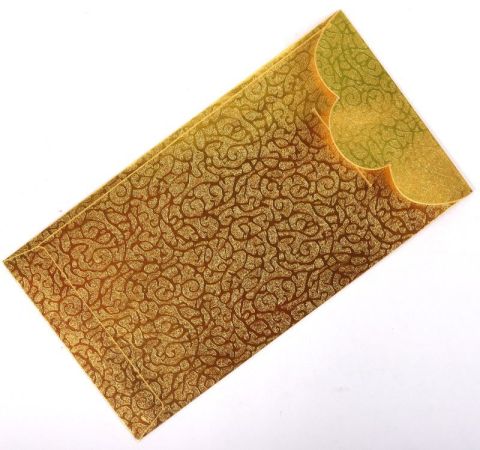 Obálka 8.8x16.3cm z boku balení 10ks Zlatá