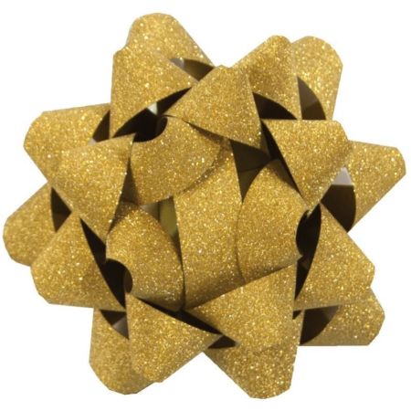 Rozeta 9cm glitr mix 3 barvy (zlatá, stříbrná, růžová) bal 24ks
