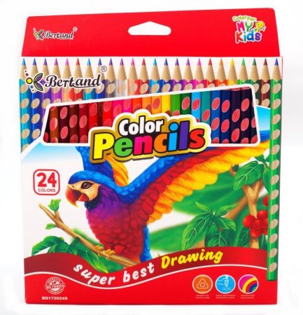 Školní pastelky trojhranné 24ks