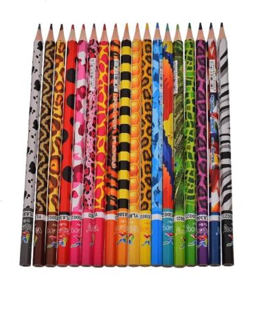 Školní pastelky zvířecí motivy 12 barev YL830023-12