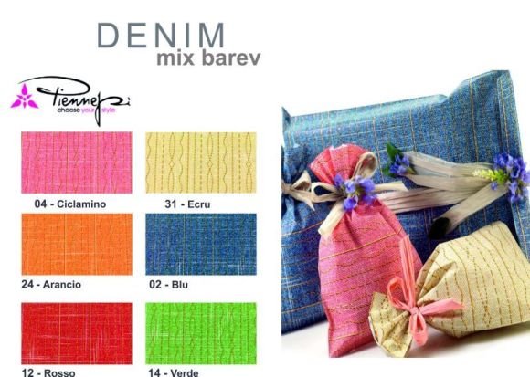 Dárkový sáček Denim 16x25cm 100ks mix