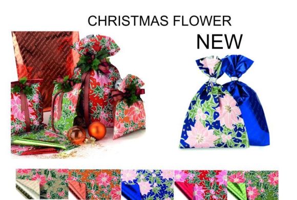 Dárkový sáček Christmas Flower 16x25cm