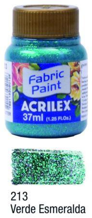 Barva na textil 37ml Glitter 213 Emerald Blue
