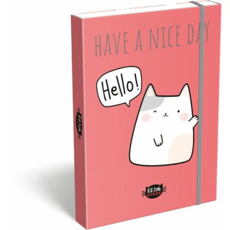 Školní box A5 s gumou KitTok Catto