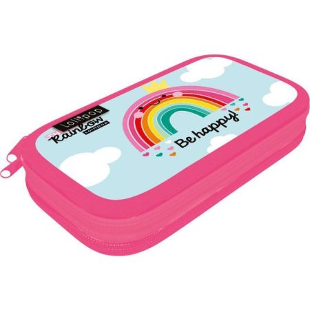Penál dvoupatrový Lollipop Happy Rainbow