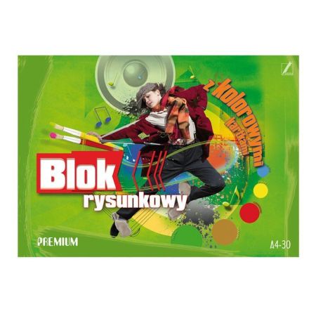 Blok Premium s barevnými papíry A4 - 30 listů