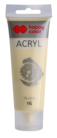 Akrylová barva 75ml, Světle žlutá, Happy Color 15
