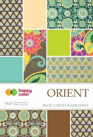 Efektní blok ORIENT, 20x29cm, 170-220gsm, 10 listů, 5 motivů, Happy Color