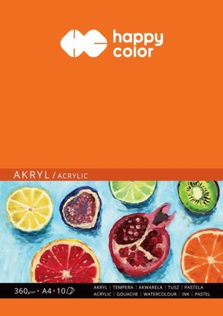 Blok Akrylový , Art., A4, 360 g / m2, 10 listů, Happy Color
