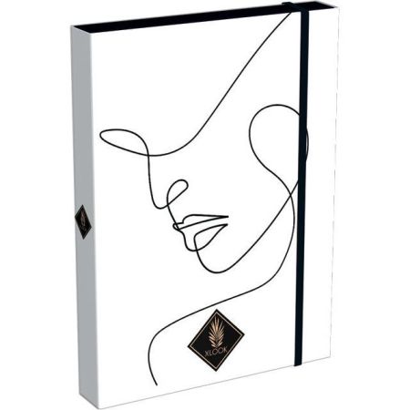 Školní box A4 s gumou XLook Lines