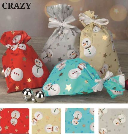 Dárkový sáček CRAZY vánoční 16x25cm