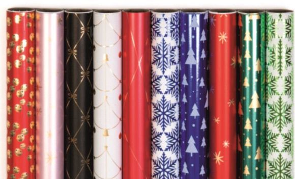Balící dárkový vánoční papír metalický Star Christmas Miracle