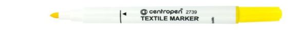 Značkovač Centropen 2739 Textil žlutý