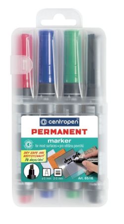 Značkovač Centropen 8516 4ks sada Etue