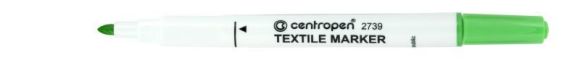 Značkovač Centropen 2739 Textil zelenožlutý