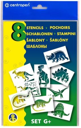 Šablony Centropen k foukacím fixům  G+ dino