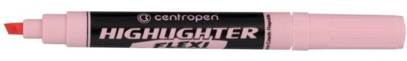 Zvýrazňovač  Centropen flexi pastel soft  8542 růžový
