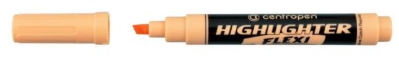 Zvýrazňovač  Centropen flexi pastel soft  8542 oranžový