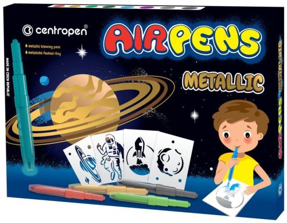 Foukací fixy Centropen 1590/8 sada  AIRPENS METALLIC