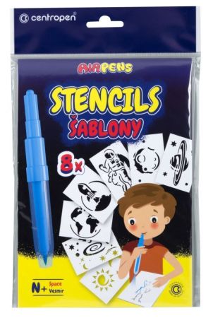Šablony Centropen k foukacím fixům N+ vesmír