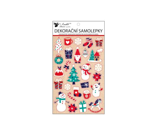 Samolepky vánoční 14,5 x 25cm Samolepky vánoční 14,5 x 25cm