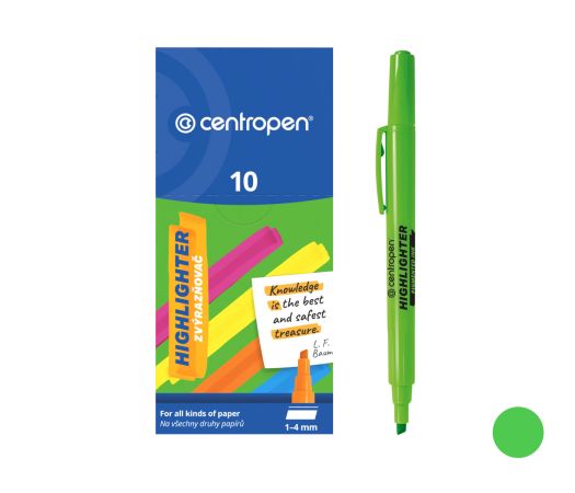 Zvýrazňovač CENTROPEN 8722 zelený Zvýrazňovač CENTROPEN 8722 zelený