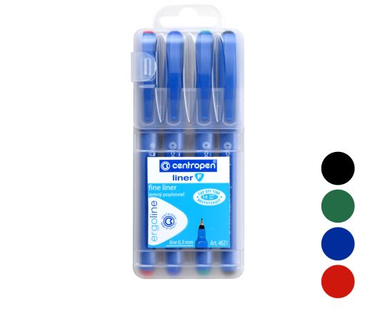 Popisovač CENTROPEN 4621/4 (2621) sada 0,3mm liner
