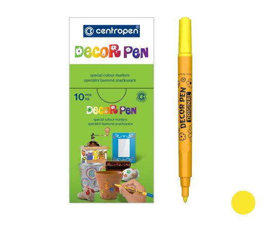 Popisovač CENTROPEN 2738 DECORPEN, žlutý Popisovač CENTROPEN 2738 DECORPEN, žlutý