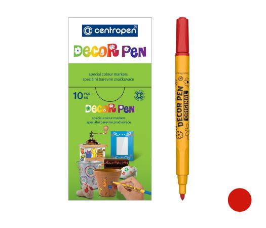 Popisovač CENTROPEN 2738 DECORPEN, červený Popisovač CENTROPEN 2738 DECORPEN, červený