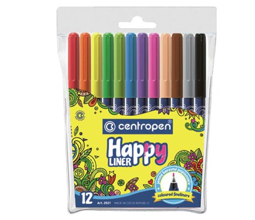 Popisovač CENTROPEN 2521/12 sada HAPPY LINER Popisovač CENTROPEN 2521/12 sada HAPPY LINER