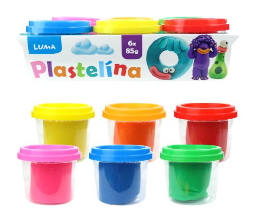 Plastelína LUMA měkká kelímek 6 x 85g Plastelína LUMA měkká kelímek 6 x 85g