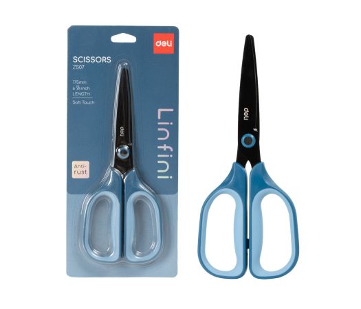 Nůžky 175mm LINFINI DELI EZ507 modré