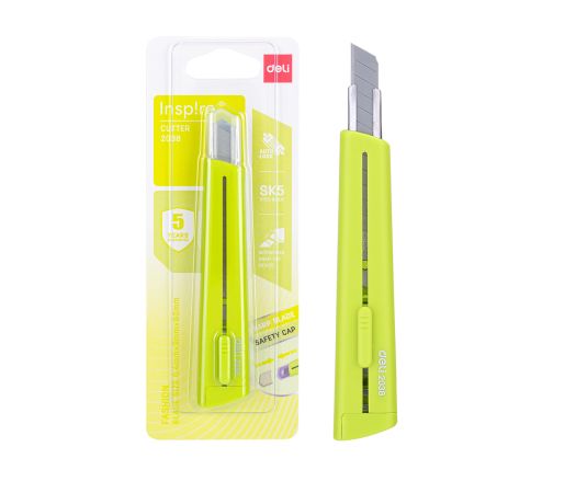 Nůž 126mm odlamovací DELI E2038 zelený Nůž 126mm odlamovací DELI E2038 zelený
