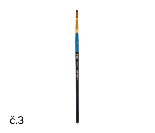 Štětec syntetický plochý č.  3 DELI EC409-3