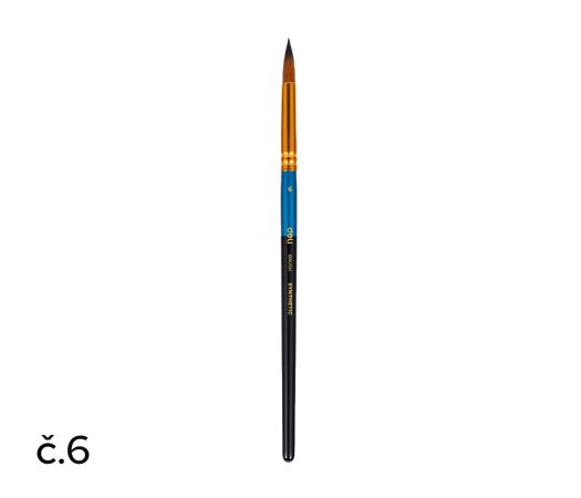Štětec syntetický kulatý č. 6 DELI EC408-6 Štětec syntetický kulatý č. 6 DELI EC408-6
