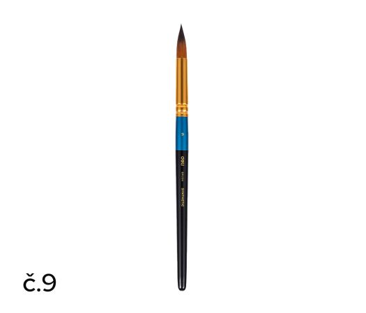 Štětec syntetický kulatý č. 9 DELI EC408-9 Štětec syntetický kulatý č. 9 DELI EC408-9