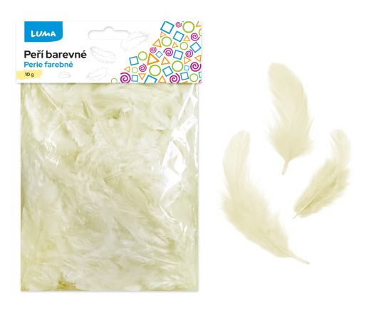 Peří barevné 10g krémové LUMA Peří barevné 10g krémové LUMA