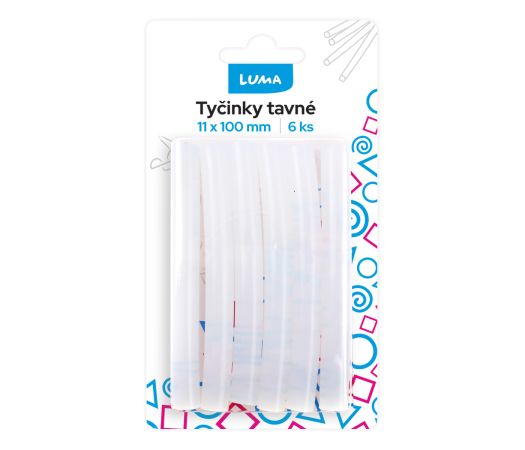 Pistole tavná - náplně 11 x 100mm, 6ks LUMA Pistole tavná - náplně 11 x 100mm, 6ks LUMA