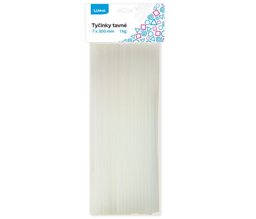 Pistole tavná - náplně 7 x 300mm, 1kg LUMA Pistole tavná - náplně 7 x 300mm, 1kg LUMA