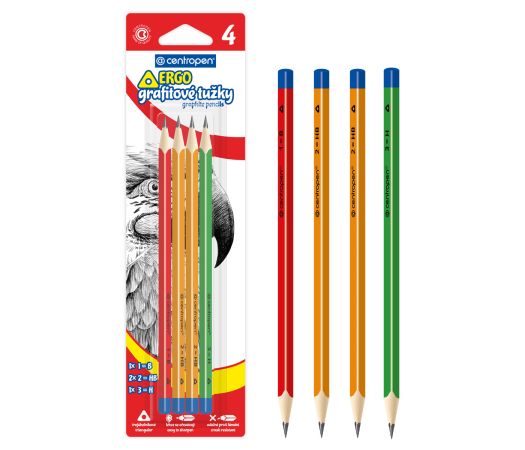 Tužka CENTROPEN trojhranná 9511/4 sada