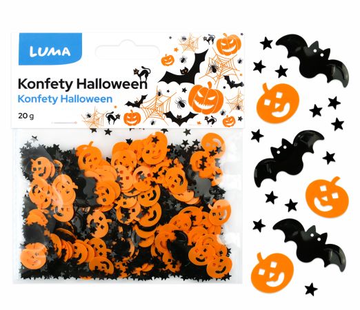Konfety HALLOWEEN dýně/netopýr 20g LUMA Konfety HALLOWEEN dýně/netopýr 20g LUMA
