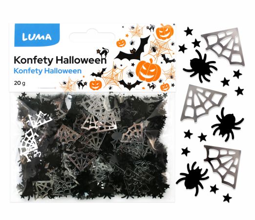 Konfety HALLOWEEN pavouk/pavučina 20g LUMA Konfety HALLOWEEN pavouk/pavučina 20g LUMA