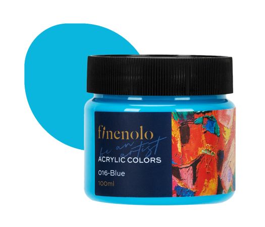 Barvy akrylové 100ml, modrá FINENOLO DELI EC17-BL Barvy akrylové 100ml, modrá FINENOLO DELI EC17-BL