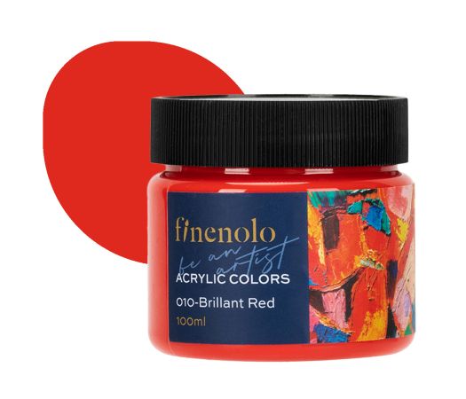 Barvy akrylové 100ml, červená FINENOLO DELI EC17-BE Barvy akrylové 100ml, červená FINENOLO DELI EC17-BE