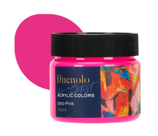 Barvy akrylové 100ml, růžová FINENOLO DELI EC17-PK Barvy akrylové 100ml, růžová FINENOLO DELI EC17-PK